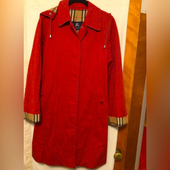 BURBERRY LONDON LIGHT WEIGHT JACKET WITH HOOD SZ 4 - Picture 1 of 10